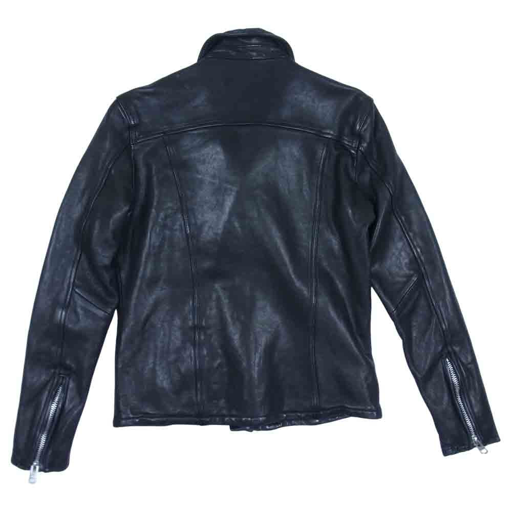 ブラック バイ ヴァンキッシュ ラムレザー ダブル ライダースジャケット ブラック系 M【中古】