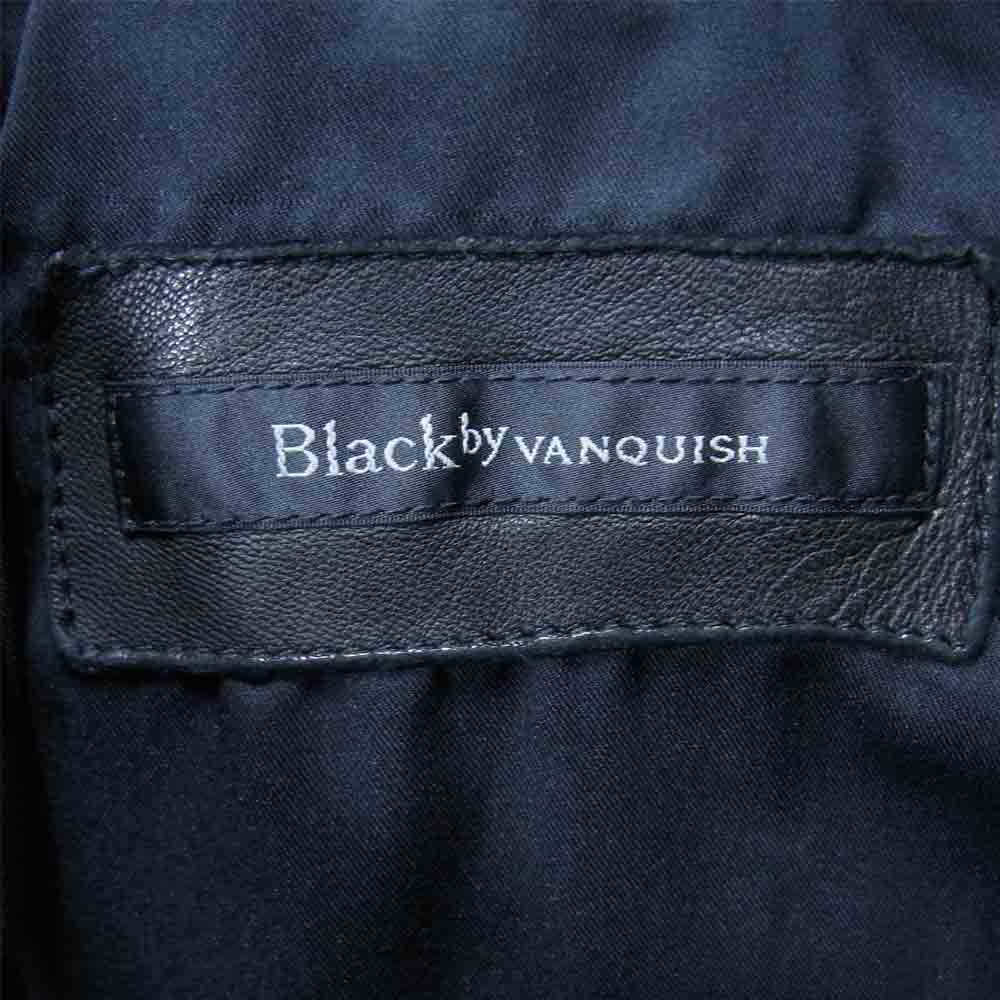 ブラック バイ ヴァンキッシュ ラムレザー ダブル ライダースジャケット ブラック系 M【中古】