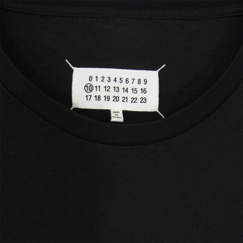 MAISON MARGIELA メゾンマルジェラ S30GC0640 国内正規品 10ライン Crew Neck T-shirt クルーネック 半袖 Tシャツ ブラック系 46【中古】
