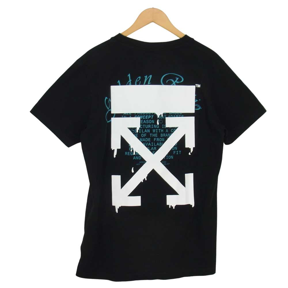 OFF-WHITE オフホワイト OMAA027R20185005 DRIPPING ARROWS S/S SLIM T アロー 半袖 Tシャツ ブラック系 M【中古】