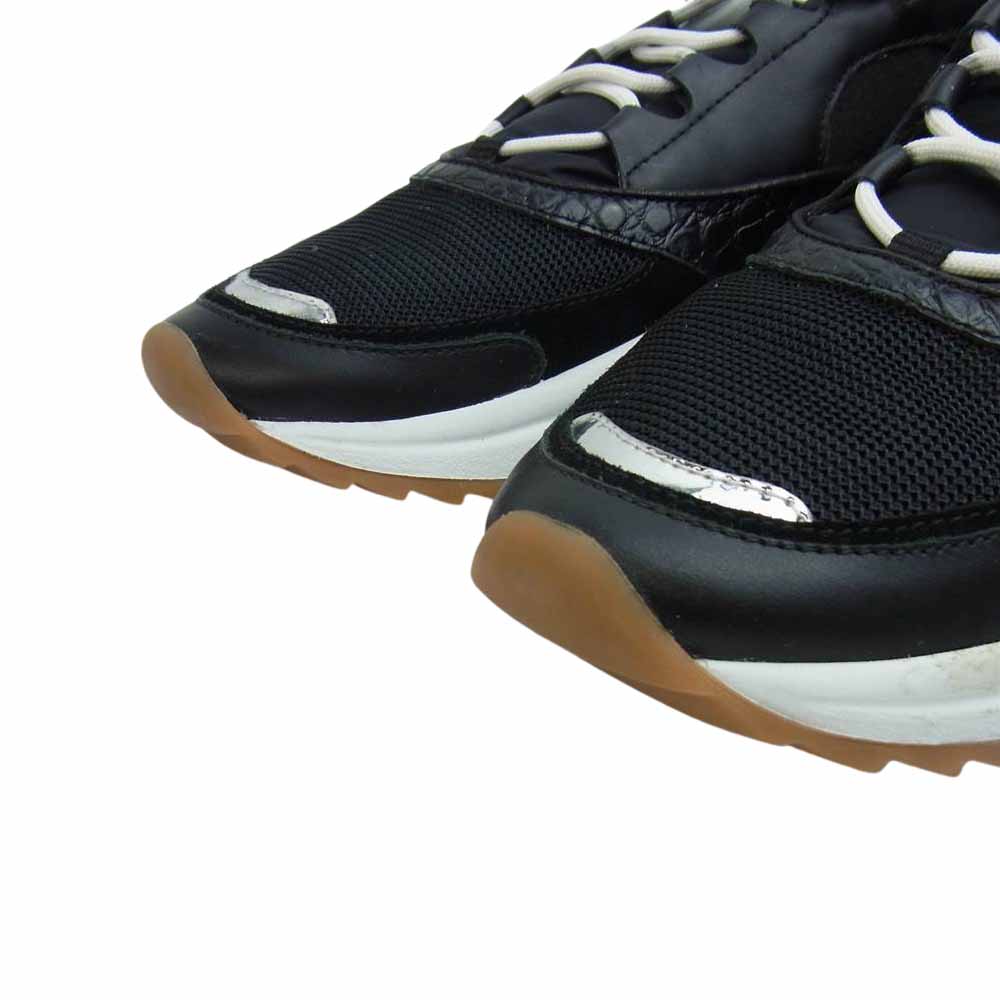 フィリップモデル EZE L U MONDIAL CROCO NOIR エゼ ダッド スニーカー ブラック系 ホワイト系 41【美品】【中古】