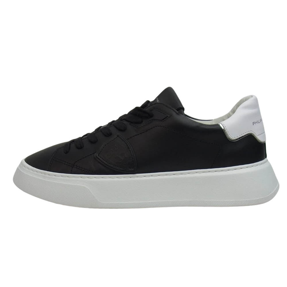 フィリップモデル 0215-TEMPVO TEMPLE L U VEAU NOIR BLANC ローカット スニーカー ブラック系 ホワイト系 41【美品】【中古】