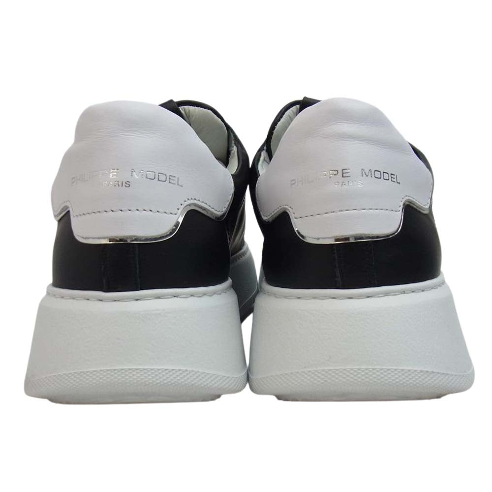 フィリップモデル 0215-TEMPVO TEMPLE L U VEAU NOIR BLANC ローカット スニーカー ブラック系 ホワイト系 41【美品】【中古】