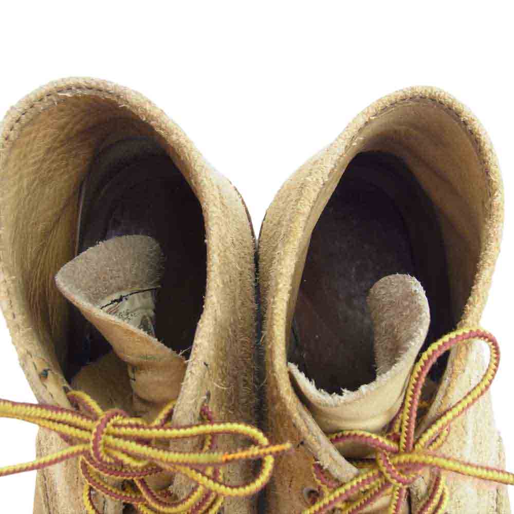 RED WING レッドウィング 8167 四角犬タグ プレーントゥ スエード ブーツ ベージュ系【中古】