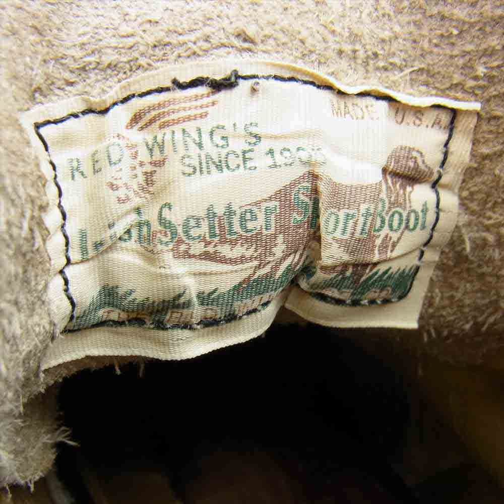 RED WING レッドウィング 8167 四角犬タグ プレーントゥ スエード ブーツ ベージュ系【中古】