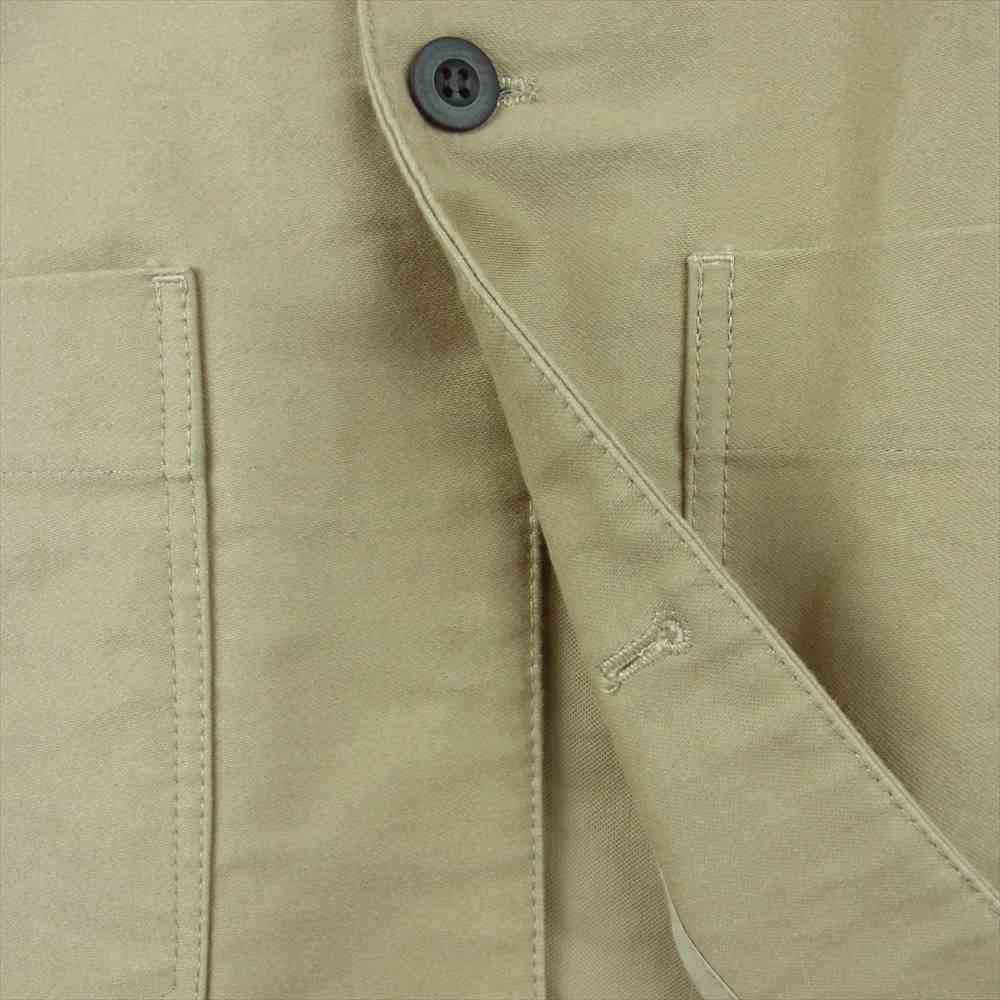 JUNYA WATANABE COMME des GARCONS MAN ジュンヤワタナベコムデギャルソンマン WJ-J405 エルヴィエ・プロダクションズ HERVIER PRODUCTIONS AD2012 レザーポケット カバーオール ジャケット ベージュ系 S【中古】