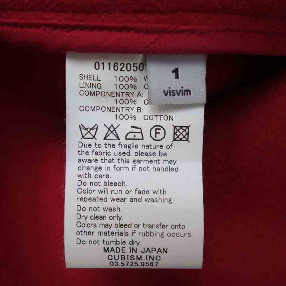 VISVIM ビズビム 16AW 0116205013012 COMMODORE COAT コモドア ダッフル コート 1【中古】