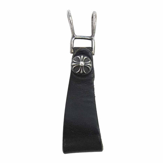 CHROME HEARTS クロムハーツ（原本無） BELT ROOP クロスボールボタン ベルトループ ブラック系【中古】