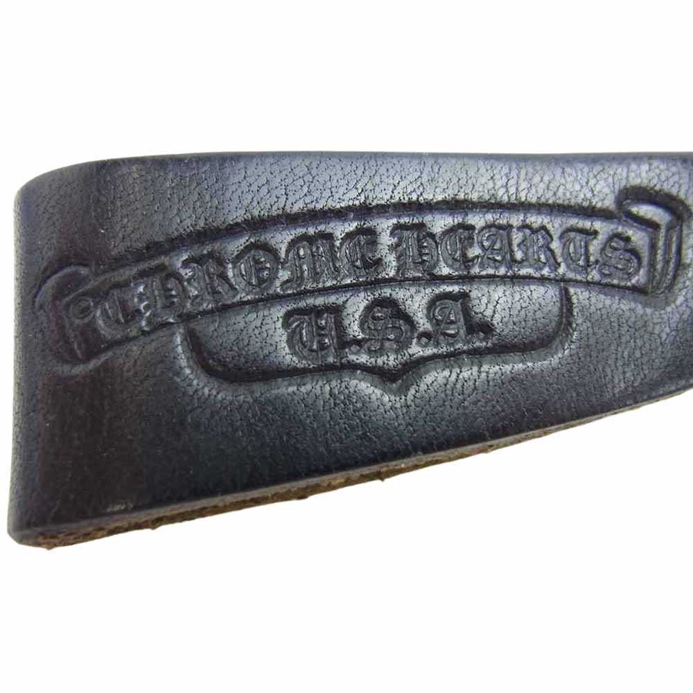 CHROME HEARTS クロムハーツ（原本無） BELT ROOP クロスボールボタン ベルトループ ブラック系【中古】
