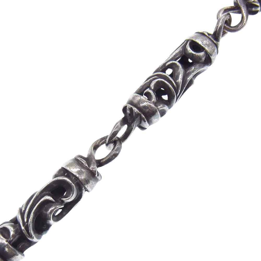 CHROME HEARTS クロムハーツ（原本無） ROLLER T LONG 2クリップ ロング 9LINK ローラー ウォレットチェーン シルバー系【中古】