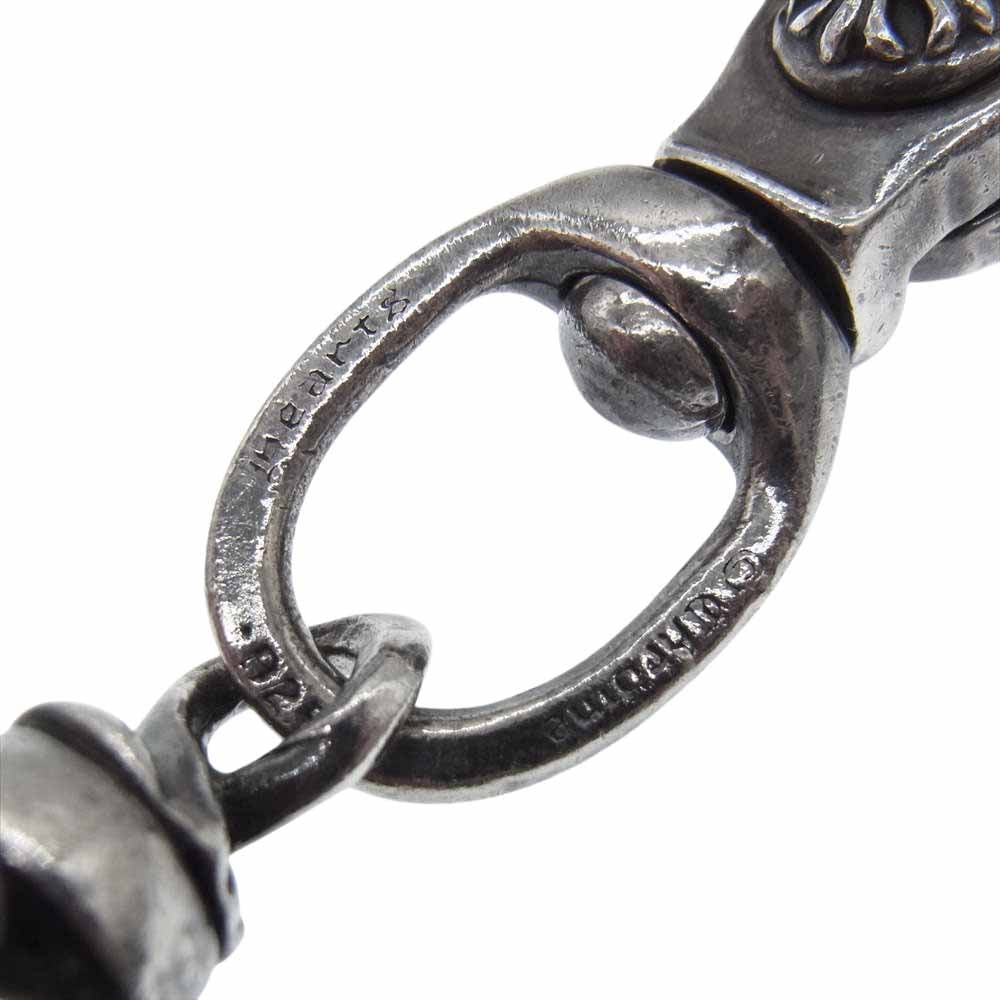 CHROME HEARTS クロムハーツ（原本無） ROLLER T LONG 2クリップ ロング 9LINK ローラー ウォレットチェーン シルバー系【中古】