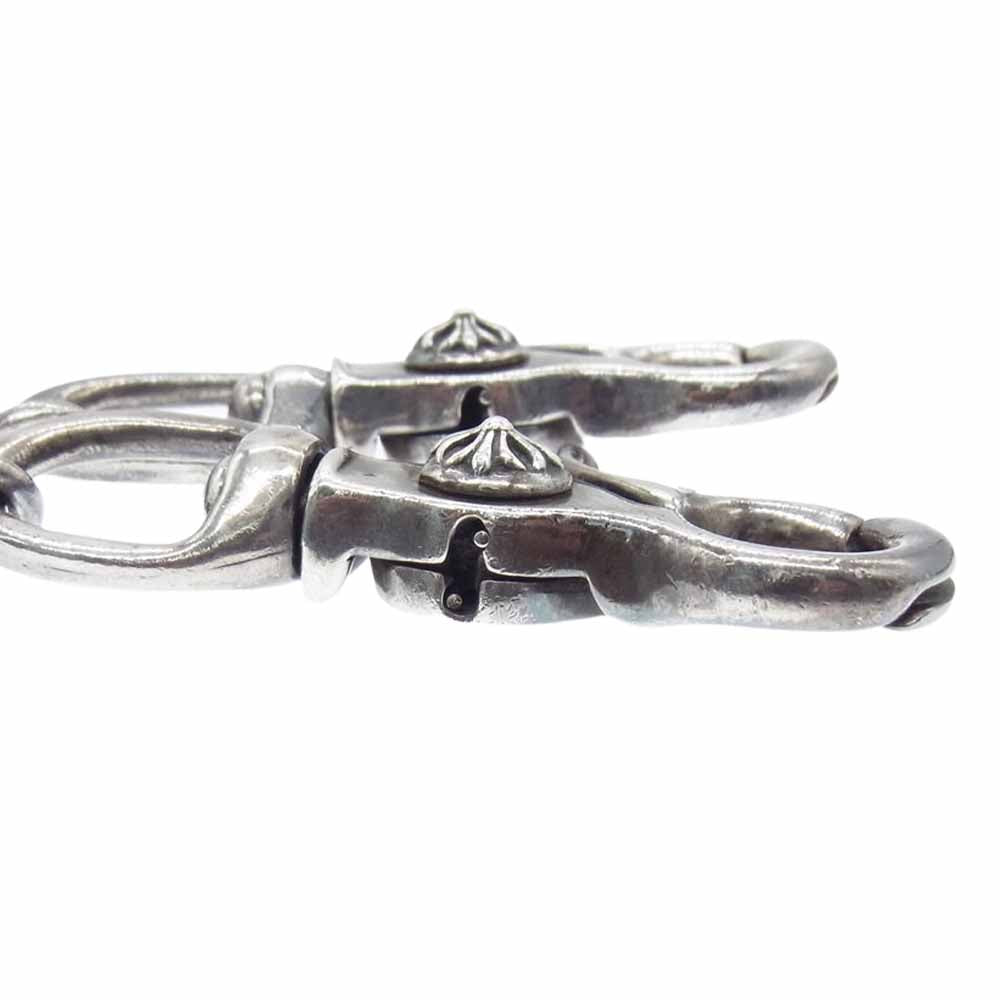 CHROME HEARTS クロムハーツ（原本無） ROLLER T LONG 2クリップ ロング 9LINK ローラー ウォレットチェーン シルバー系【中古】