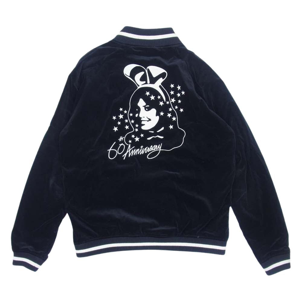 HYSTERIC GLAMOUR ヒステリックグラマー 1234AB01 PLAYBOY プレイボーイ STIE lo スティーロ 野口強 Reversible Jacket リバーシブル ジャケット スカジャン ブラック系 グレー系 L【中古】
