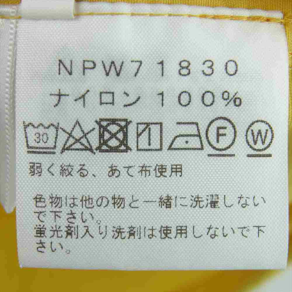 THE NORTH FACE ノースフェイス NPW71830 COMPACT JACKET コンパクト ジャケット ナイロン マウンテン パーカー イエロー系 XL【中古】