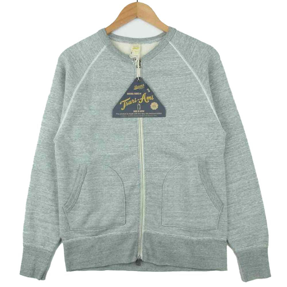 BARNS OUTFITTERS バーンズ BR-1053 吊り編み ZIP スウェット ジップ カーディガン グレー系 1【極上美品】【中古】