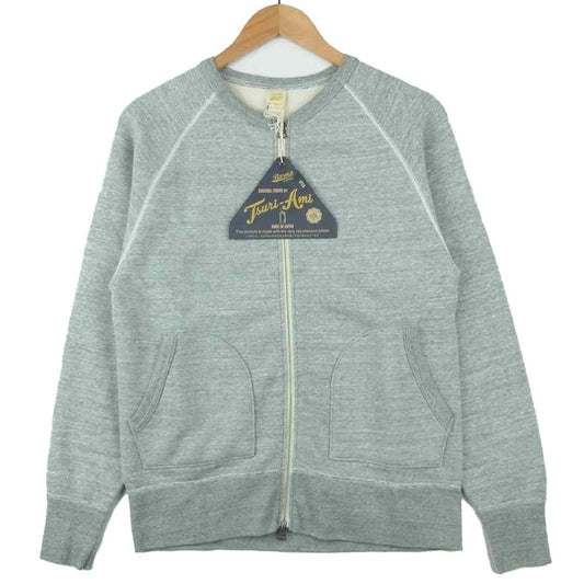 BARNS OUTFITTERS バーンズ BR-1053 吊り編み ZIP スウェット ジップ カーディガン グレー系 1【極上美品】【中古】