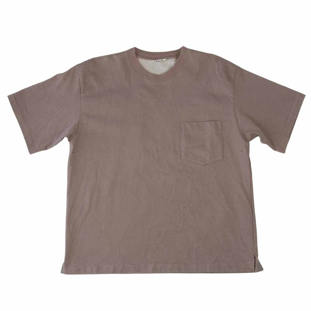 AURALEE オーラリー 19SS A9ST01SU STAND OP TEE スタンドアップ Tシャツ ライトブラウン系 3【中古】
