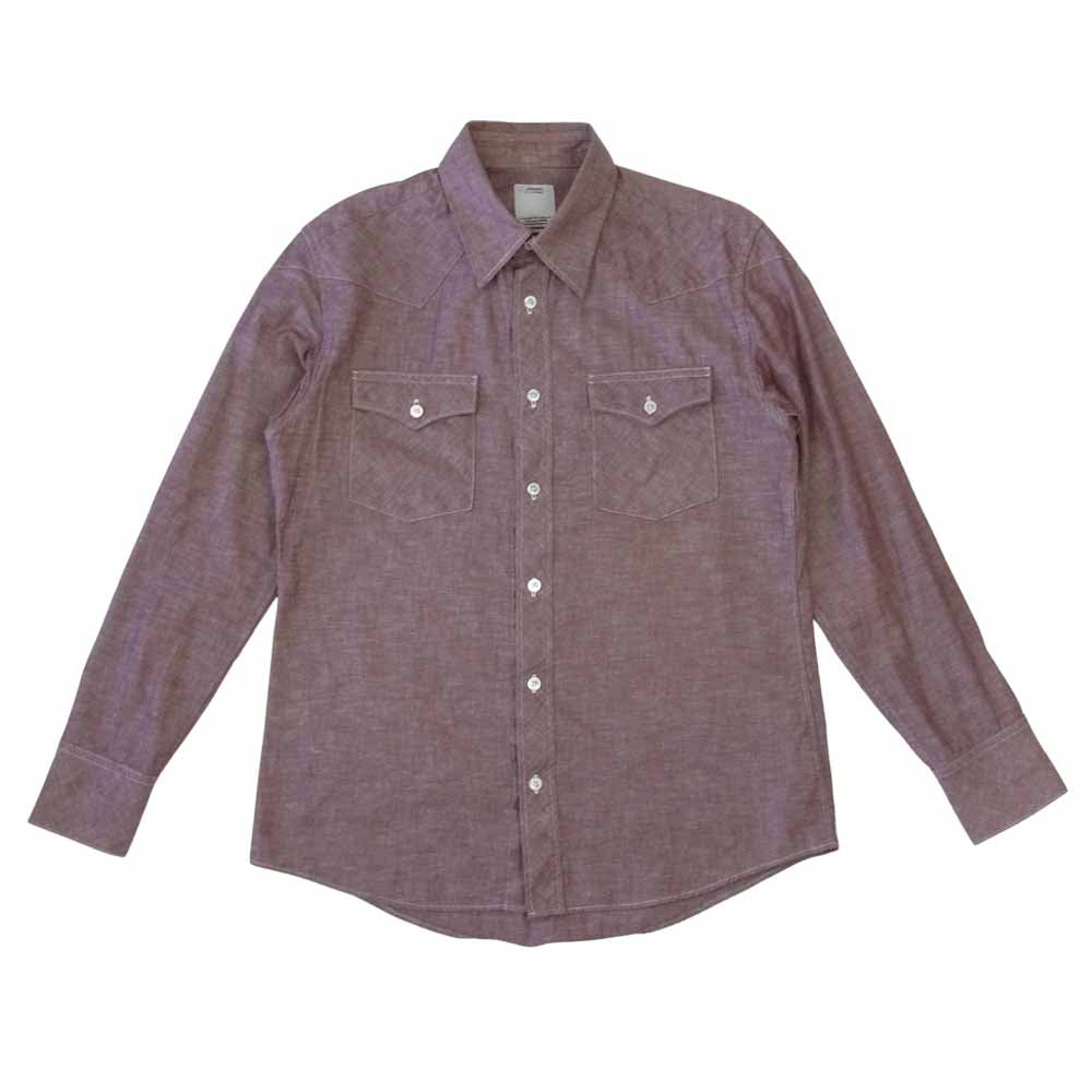 VISVIM ビズビム VS0002009 FOUR CORNERS SHIRTS エンジ系 1【中古】