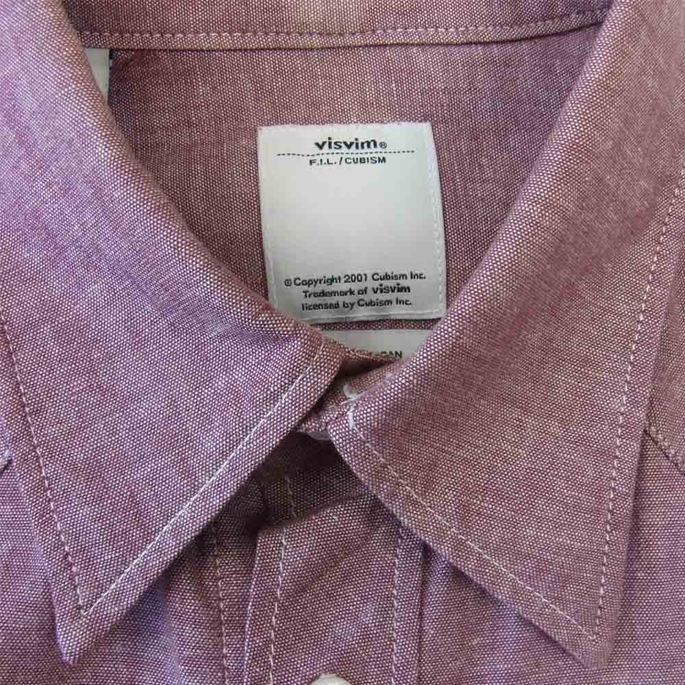 VISVIM ビズビム VS0002009 FOUR CORNERS SHIRTS エンジ系 1【中古】