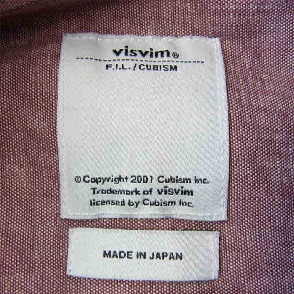 VISVIM ビズビム VS0002009 FOUR CORNERS SHIRTS エンジ系 1【中古】