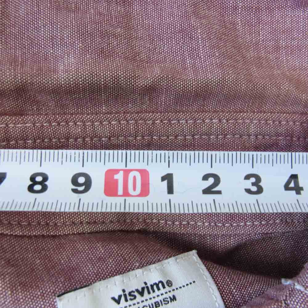 VISVIM ビズビム VS0002009 FOUR CORNERS SHIRTS エンジ系 1【中古】