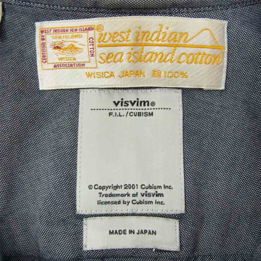 VISVIM ビズビム VS0001912 V＋V B.D. SHIRT L/S SEA ISLAND ブルー系 1【中古】