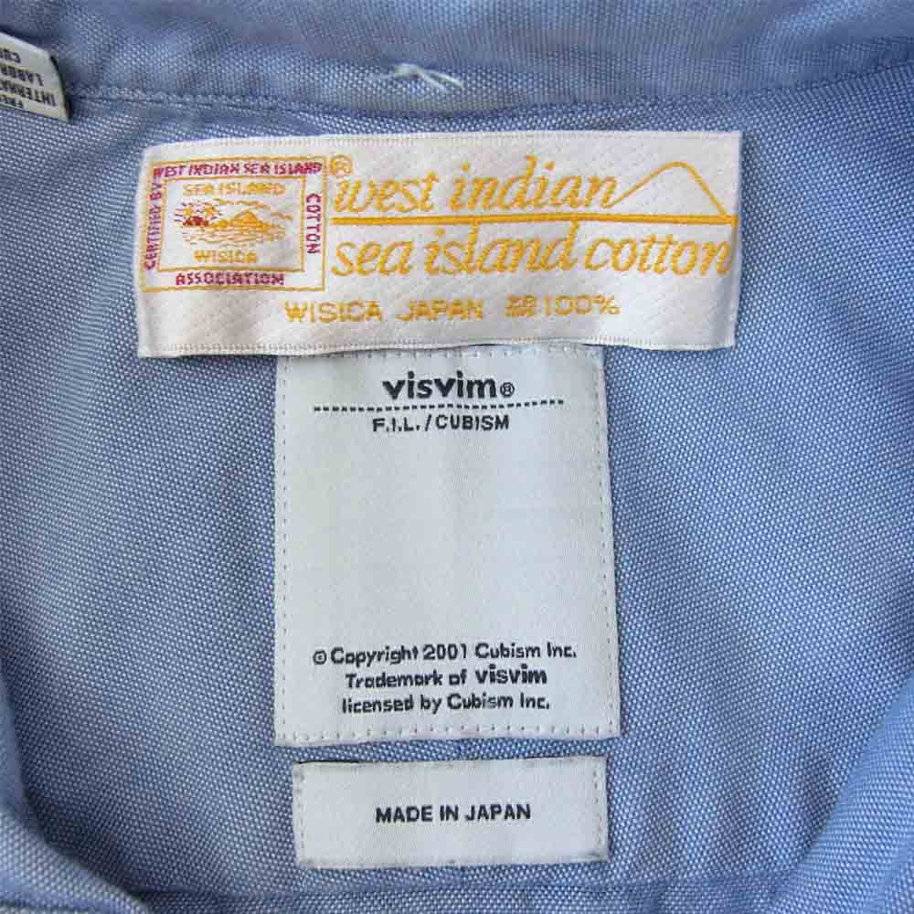 VISVIM ビズビム VS0001912 V＋V B.D. SHIRT L/S SEA ISLAND ブルー系 1【中古】