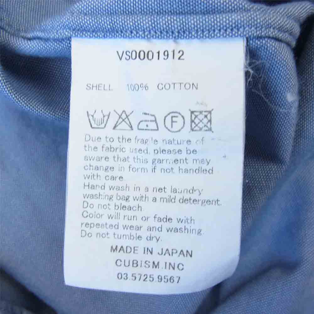 VISVIM ビズビム VS0001912 V＋V B.D. SHIRT L/S SEA ISLAND ブルー系 1【中古】