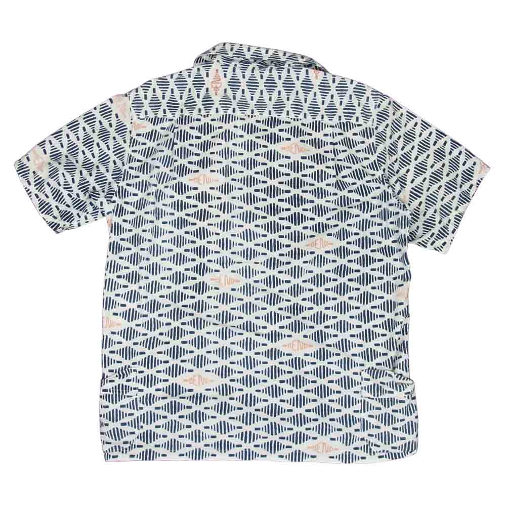VISVIM ビズビム 0115105011016 KAHUNA SHIRT BENO S/S  ホワイト系 ネイビー系 1【中古】