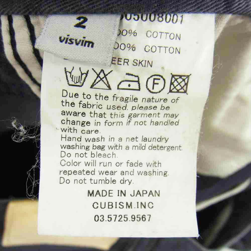 VISVIM ビズビム 0112305008001 FLUXUS C3 CHINO ネイビー系 2【中古】