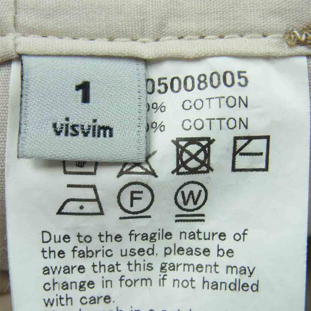 VISVIM ビズビム 0117105008005 CHINO SHORTS ショート パンツ コットン 日本製 ベージュ系 1【中古】