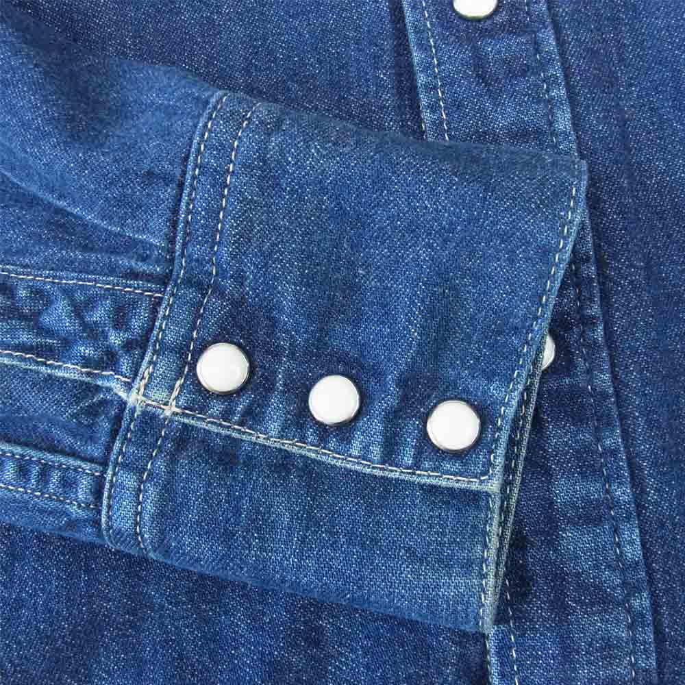 VISVIM ビズビム VS0001821 SOCILA SCULPTURE SHIRT L/S ソーシャル スカルプチャー デニム シャツ インディゴブルー系 1【中古】