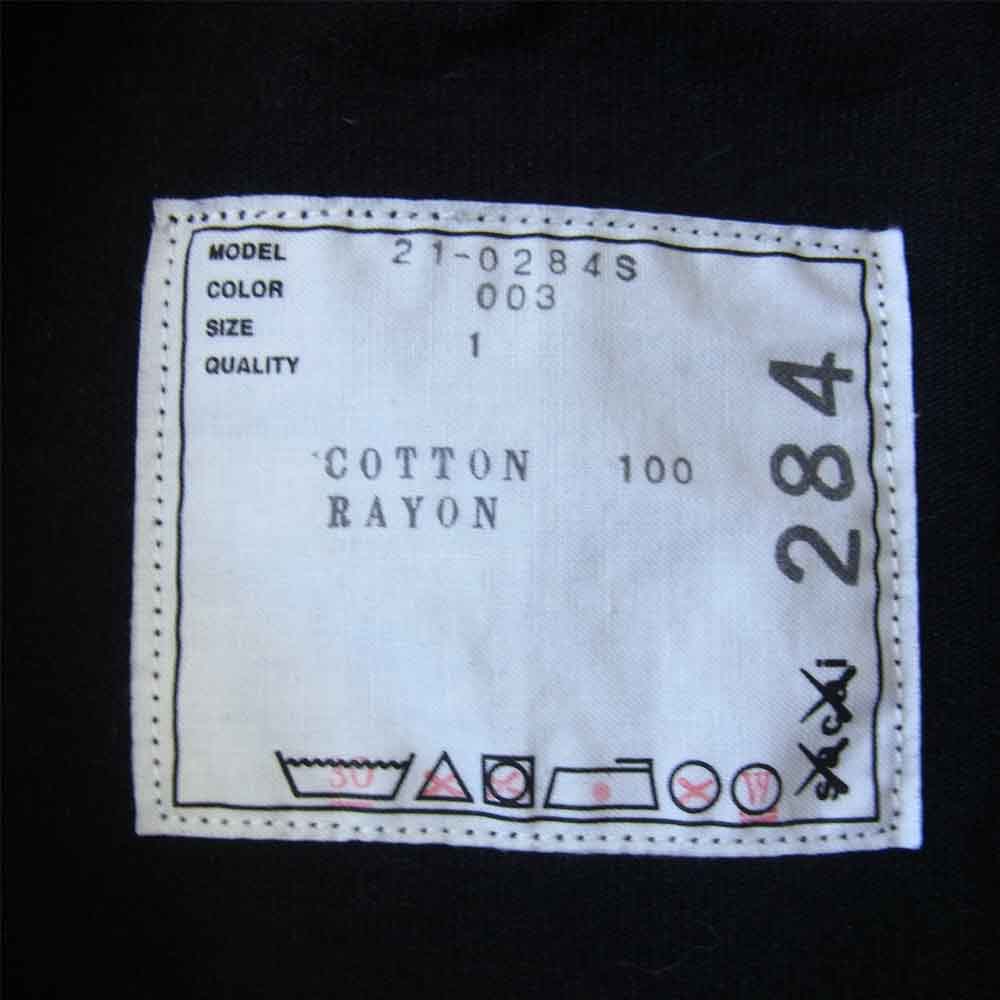 Sacai サカイ 21AW 21-0284S KAWS Embroidery Long Sleeve カウズ ロゴ刺繍 長袖 ブラック系 1【中古】