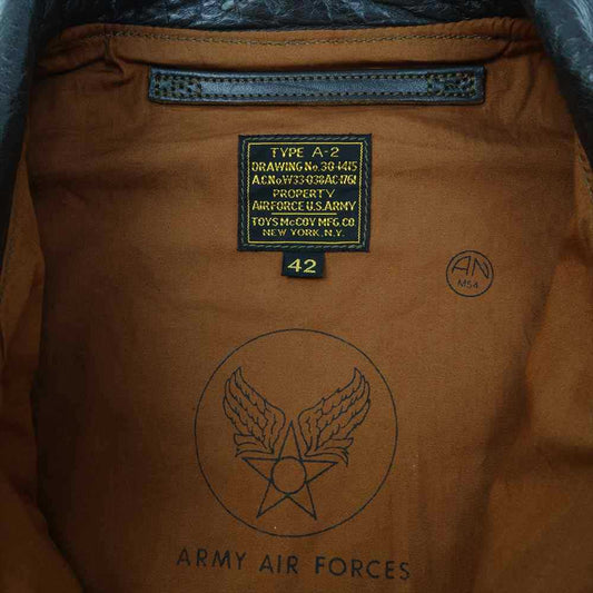 TOY'S McCOY トイズマッコイ TMJ1601 A-2 SYLVESTER&TWEETY OH-KAYE BABY カスタムワッペン フライト ジャケット ブラウン系 42【新古品】【未使用】【中古】