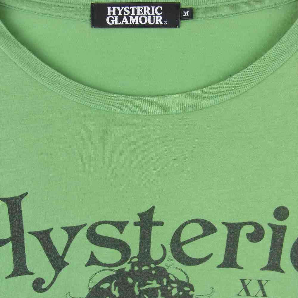 HYSTERIC GLAMOUR ヒステリックグラマー 4CT-5472 Meet The Creeper 半袖 Tシャツ 日本製 ライトグリーン系 M【中古】