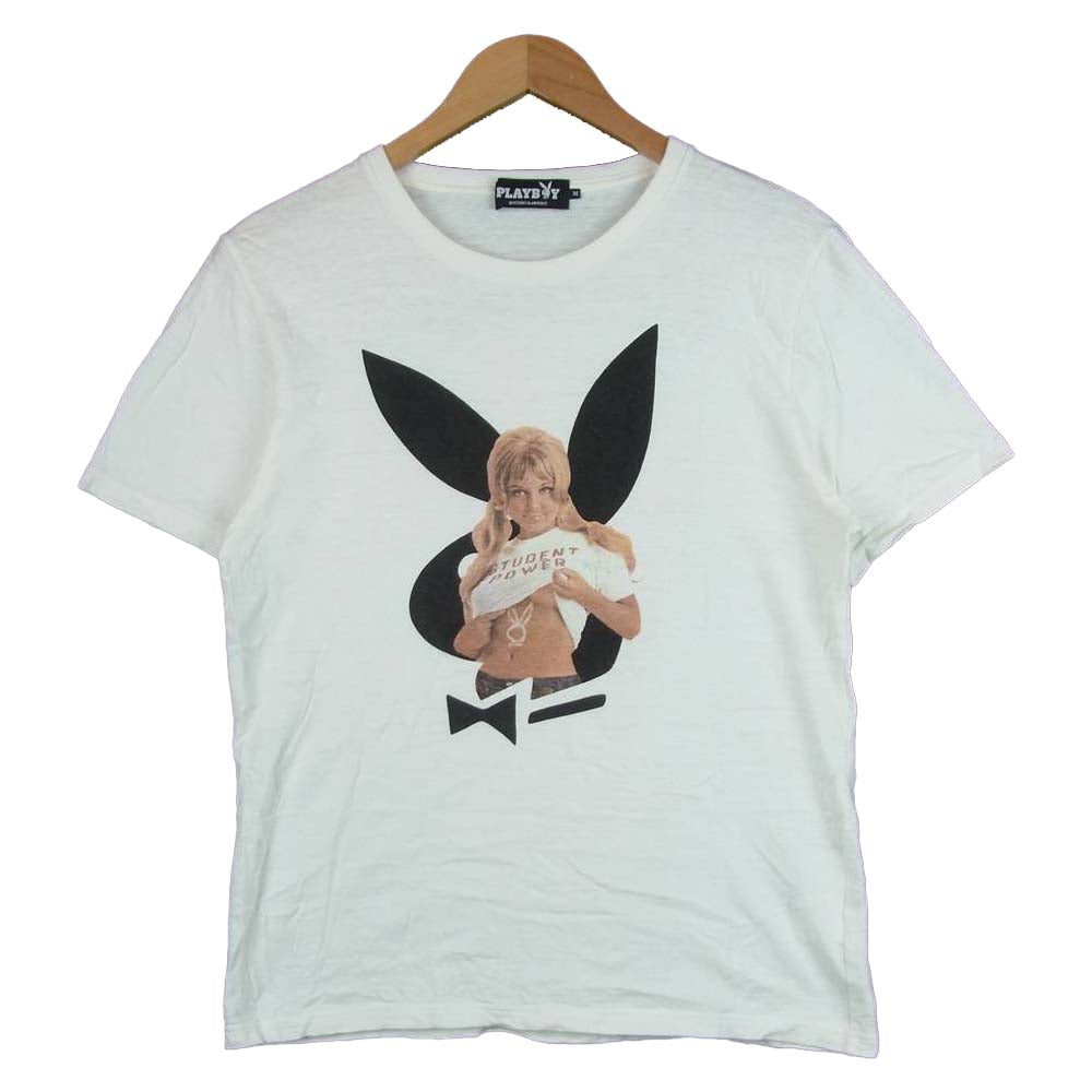 HYSTERIC GLAMOUR ヒステリックグラマー 1242CT02 プレイボーイ PLAYBOY SEPTEMBER'69 半袖 Tシャツ ホワイト系 M【中古】