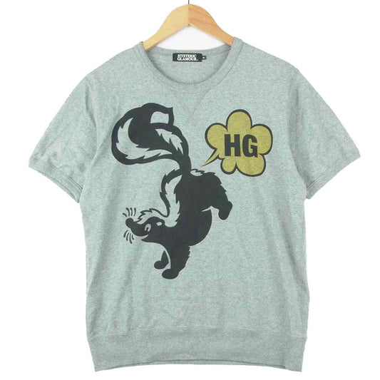 HYSTERIC GLAMOUR ヒステリックグラマー 0234CT12 SKUNK SOUND pt T-SH スカンク サウンド 半袖 Tシャツ グレー系 M【中古】