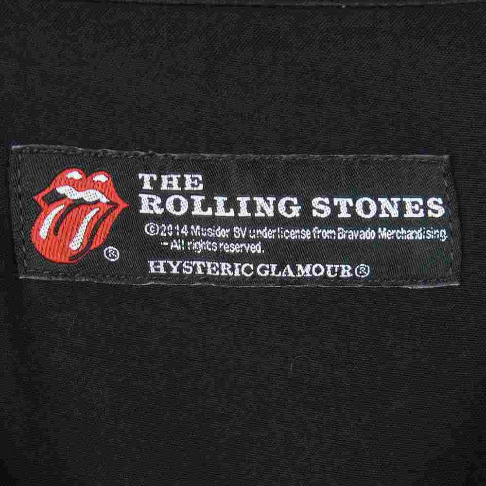 HYSTERIC GLAMOUR ヒステリックグラマー 14SS 0242AH05 ローリングストーンズ ROLLING STONES リップ＆タン オープンカラー 半袖 シャツ ブラック系 M【中古】