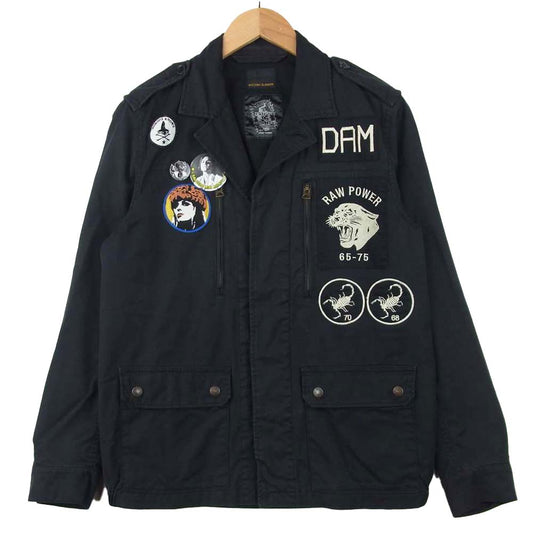 HYSTERIC GLAMOUR ヒステリックグラマー 0213AB08 DAM ワッペン 缶バッジ F-2 ミリタリー ジャケット コットン ブラック系 M【中古】