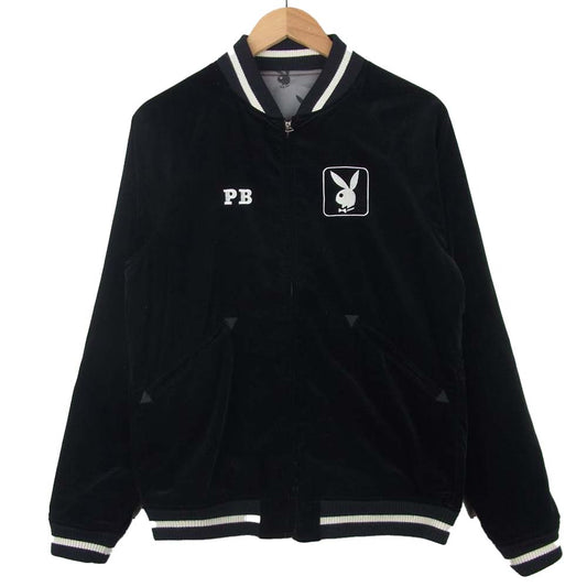 HYSTERIC GLAMOUR ヒステリックグラマー 1234AB01 PLAYBOY プレイボーイ STIE lo スティーロ 野口強 Reversible Jacket リバーシブル ジャケット ブラック系 グレー系 M【中古】