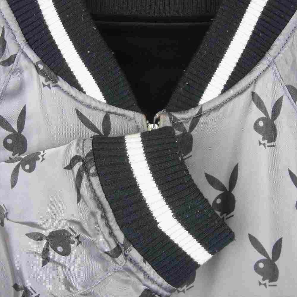 HYSTERIC GLAMOUR ヒステリックグラマー 1234AB01 PLAYBOY プレイボーイ STIE lo スティーロ 野口強 Reversible Jacket リバーシブル ジャケット ブラック系 グレー系 M【中古】