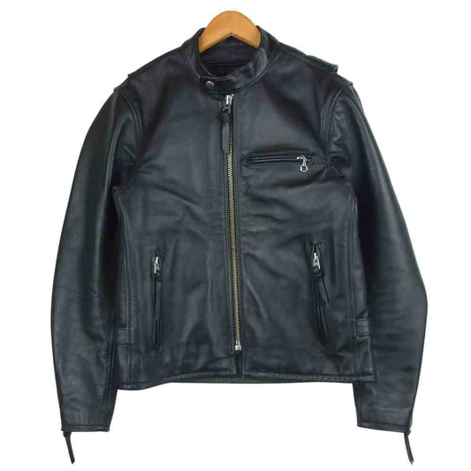 KADOYA カドヤ FPS-2-SFT K'S LEATHER 牛革 レザー シングル ライダース ジャケット 韓国製 ブラック系【中古】