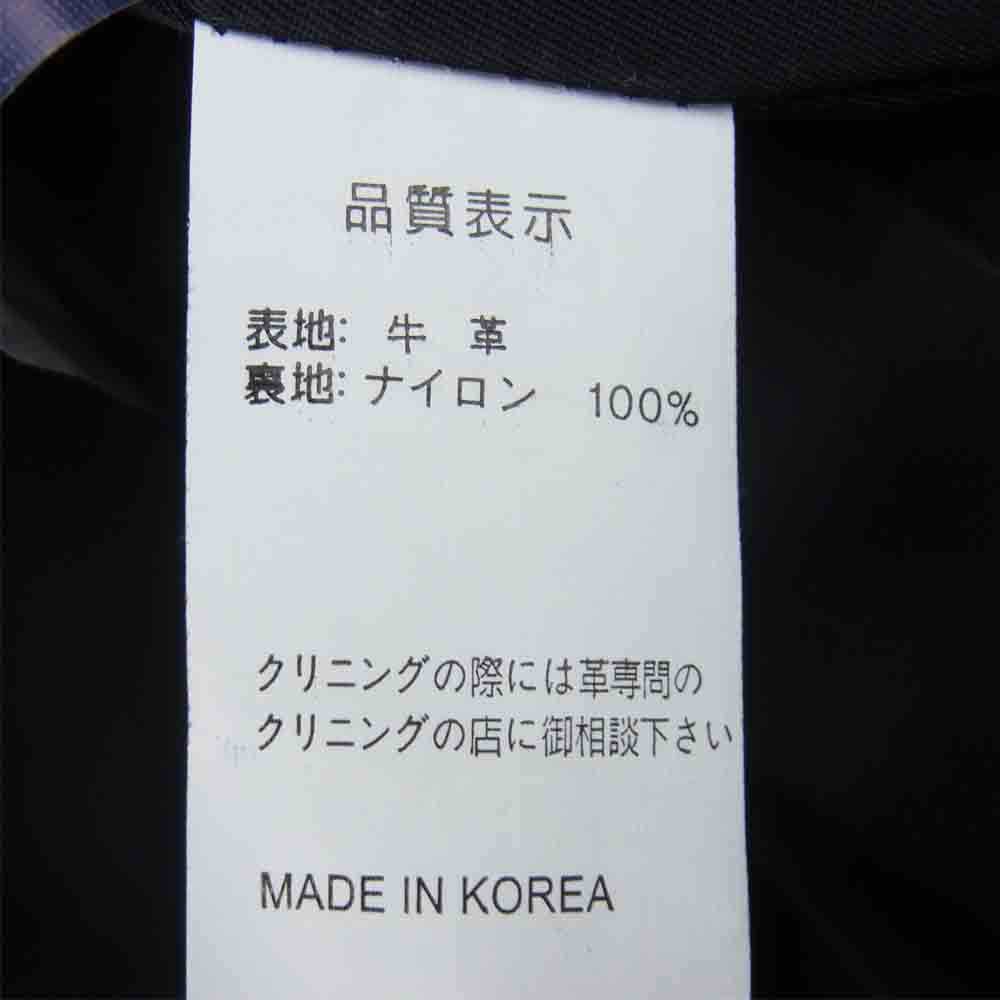 KADOYA カドヤ FPS-2-SFT K'S LEATHER 牛革 レザー シングル ライダース ジャケット 韓国製 ブラック系【中古】