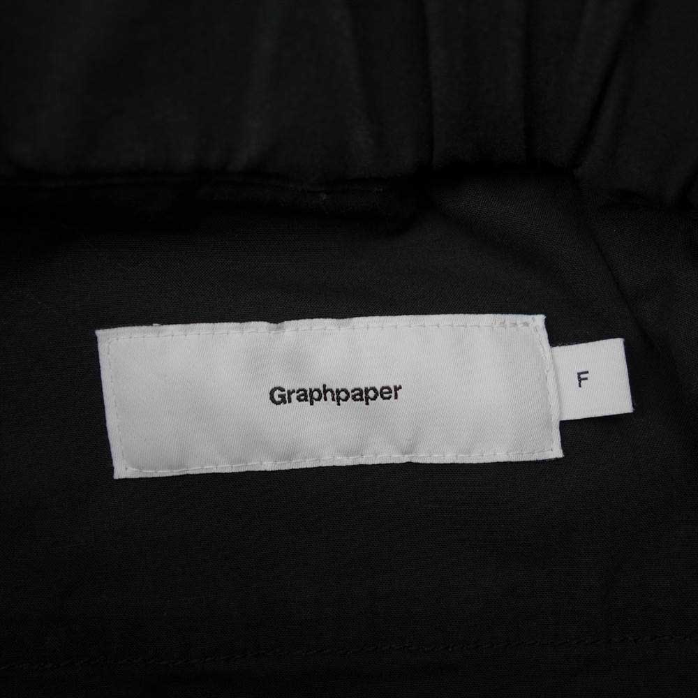 GRAPHPAPER グラフペーパー 20SS GM201-40083B STRETCH TYPEWRITER COOK PANTS タイプライター コック パンツ ブラック F【中古】