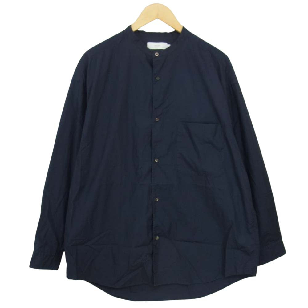 GRAPHPAPER グラフペーパー 20ss GM201-50092B Broad L/S Oversized Band Collar Shirt オーバーサイズ バンドカラー シャツ F【中古】