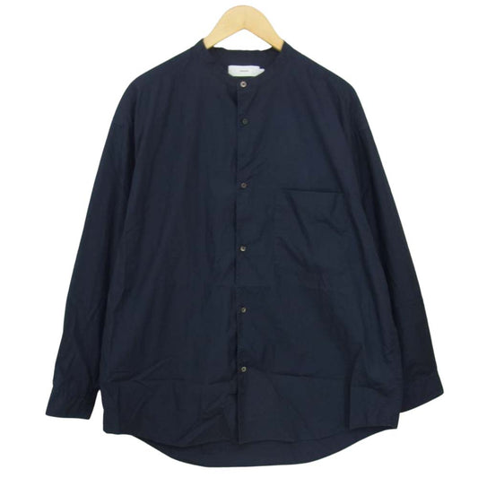 GRAPHPAPER グラフペーパー 20ss GM201-50092B Broad L/S Oversized Band Collar Shirt オーバーサイズ バンドカラー シャツ F【中古】
