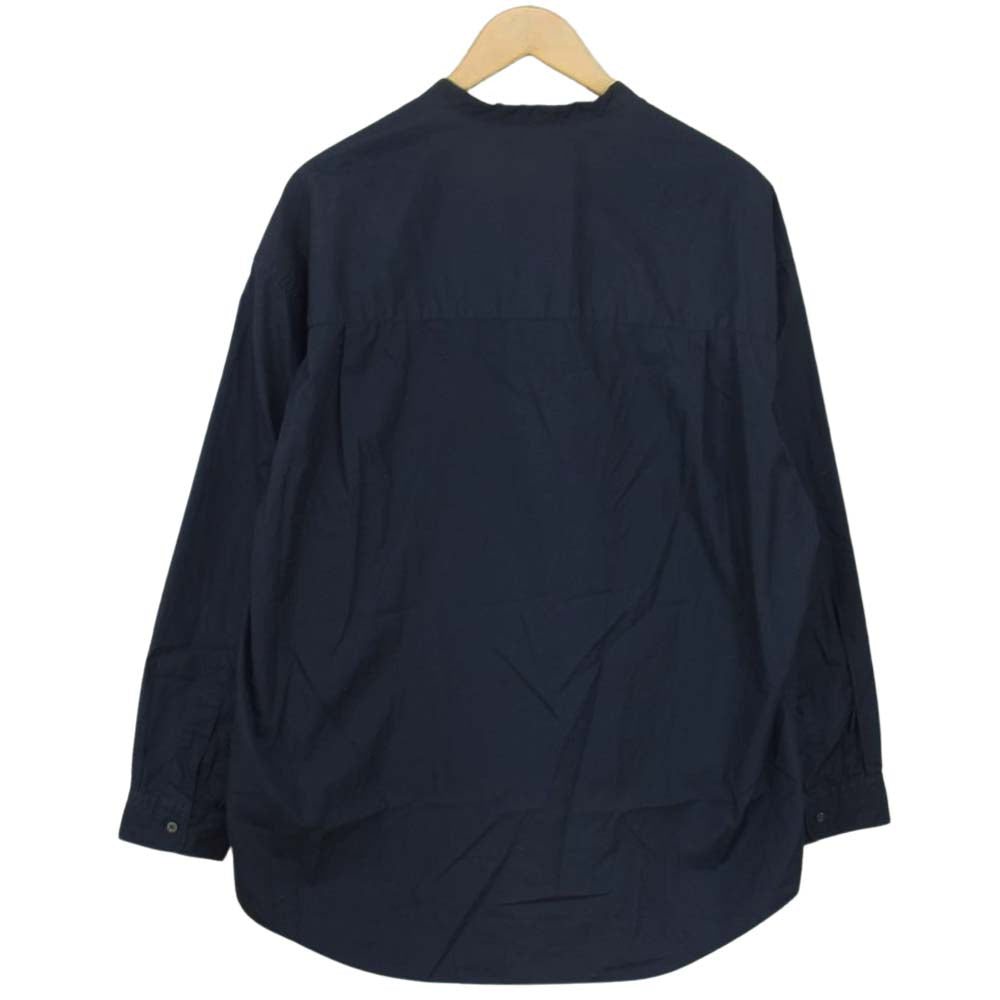 GRAPHPAPER グラフペーパー 20ss GM201-50092B Broad L/S Oversized Band Collar Shirt オーバーサイズ バンドカラー シャツ F【中古】