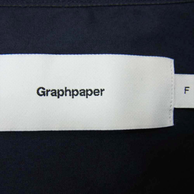 GRAPHPAPER グラフペーパー 20ss GM201-50092B Broad L/S Oversized Band Collar Shirt オーバーサイズ バンドカラー シャツ F【中古】