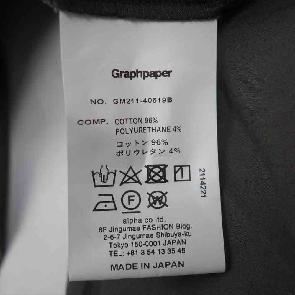 GRAPHPAPER グラフペーパー 21SS GM211-40619B STRETCH TYPEWRITER CHEF PANTS タイプライター シェフ パンツ F【中古】