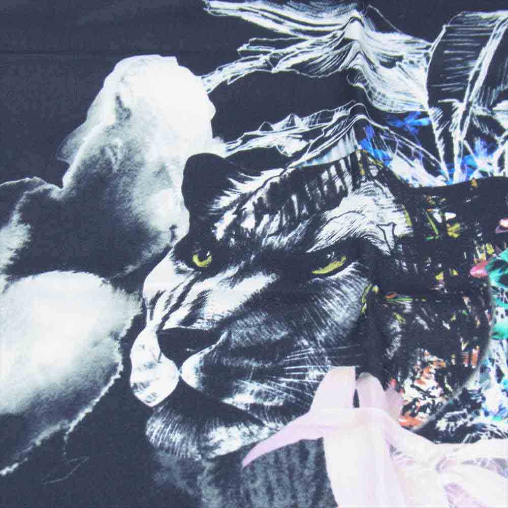 ETRO エトロ 1T199 アニマル＆フラワーモチーフ シルク100% ポケットチーフ スカーフ【新古品】【未使用】【中古】
